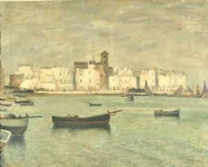 Ansicht von Bari vom Meer aus, 1942